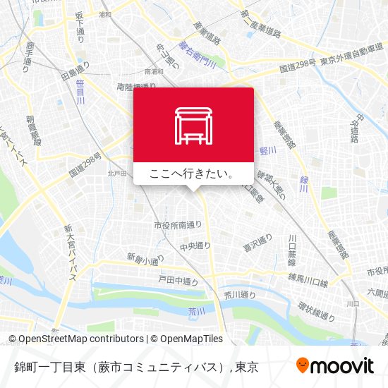 錦町一丁目東（蕨市コミュニティバス）地図