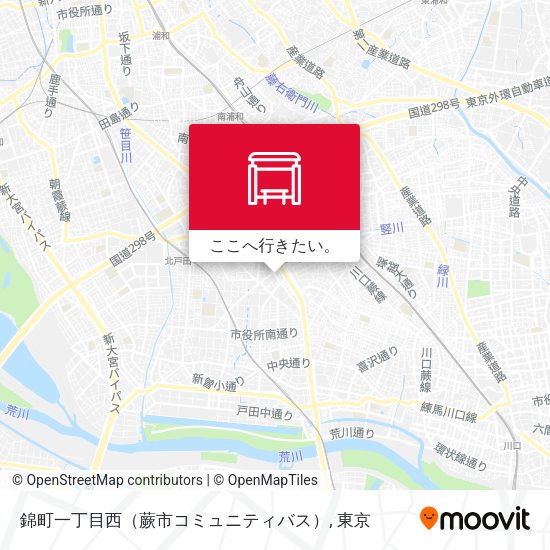 錦町一丁目西（蕨市コミュニティバス）地図