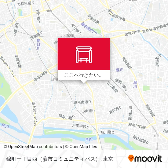 錦町一丁目西（蕨市コミュニティバス）地図