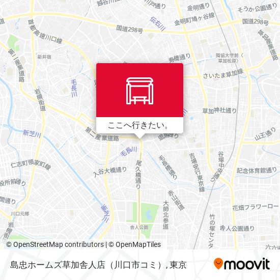 島忠ホームズ草加舎人店（川口市コミ）地図