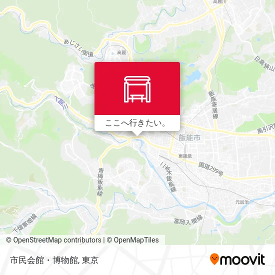 市民会館・博物館地図