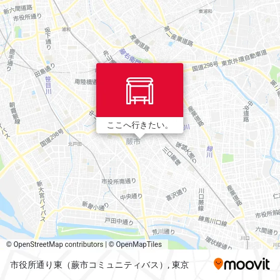市役所通り東（蕨市コミュニティバス）地図