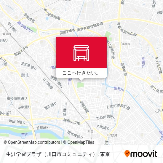 生涯学習プラザ（川口市コミュニティ）地図