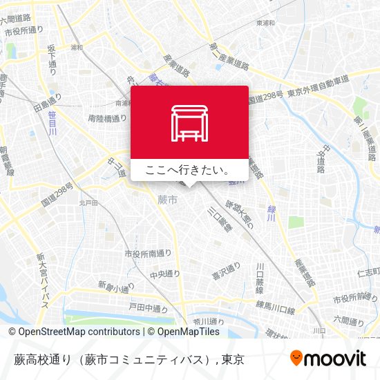 蕨高校通り（蕨市コミュニティバス）地図