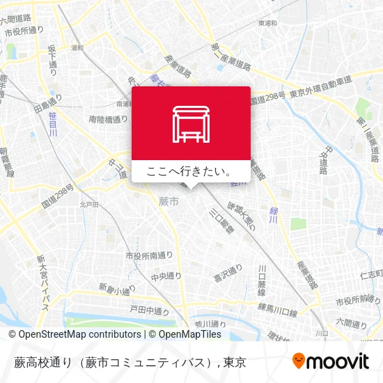 蕨高校通り（蕨市コミュニティバス）地図