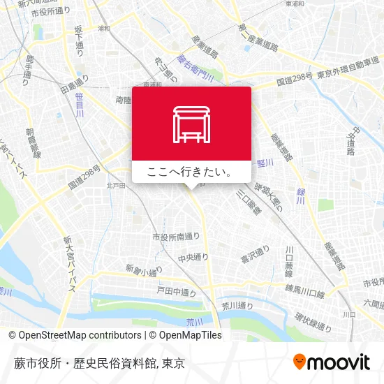 蕨市役所・歴史民俗資料館地図