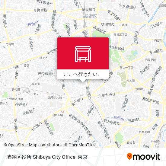 渋谷区役所 Shibuya City Office地図