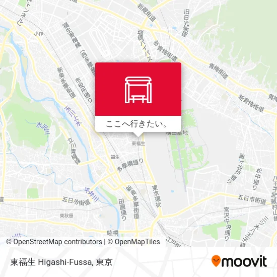 東福生 Higashi-Fussa地図