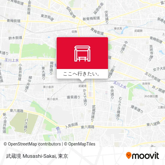 武蔵境 Musashi-Sakai地図