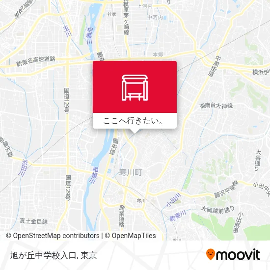 旭が丘中学校入口地図