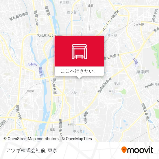 アツギ株式会社前地図