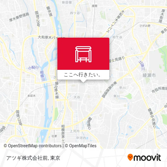 アツギ株式会社前地図