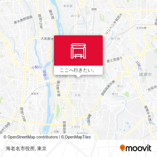 海老名市役所地図