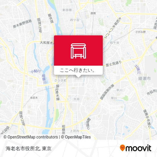 海老名市役所北地図