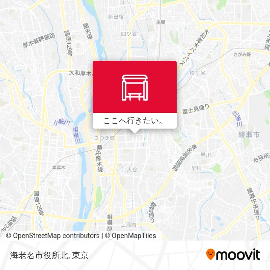 海老名市役所北地図