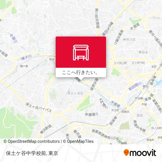 保土ケ谷中学校前地図