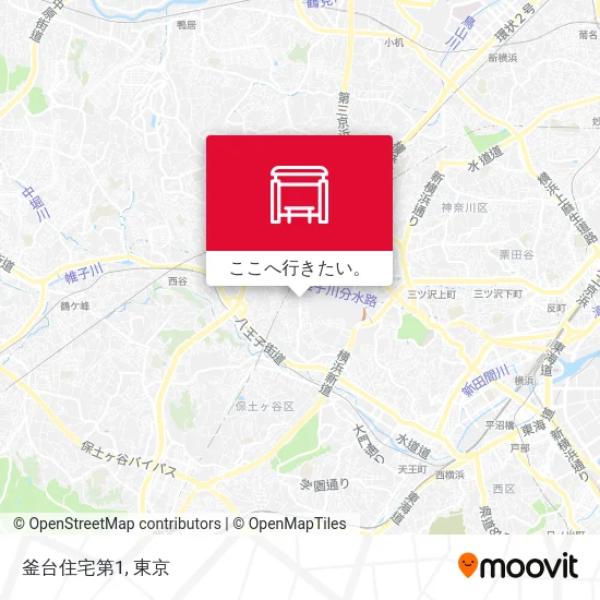 釜台住宅第1地図