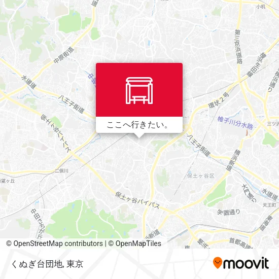 くぬぎ台団地地図