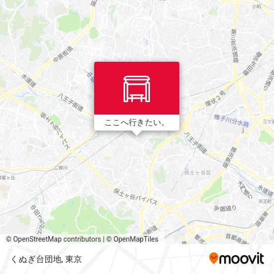 くぬぎ台団地地図