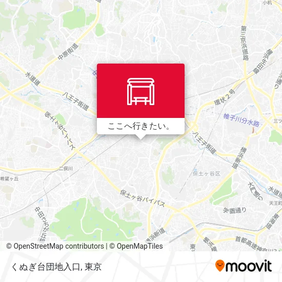 くぬぎ台団地入口地図