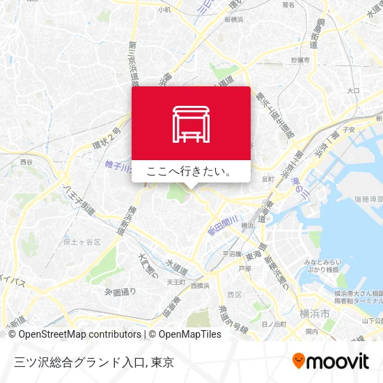 三ツ沢総合グランド入口地図