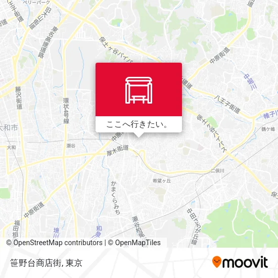 笹野台商店街地図