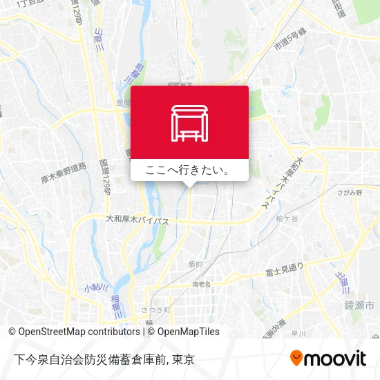 下今泉自治会防災備蓄倉庫前地図