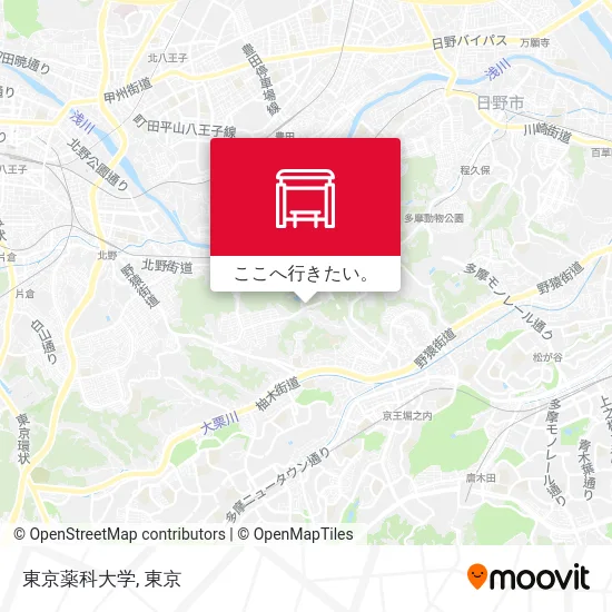 東京薬科大学地図