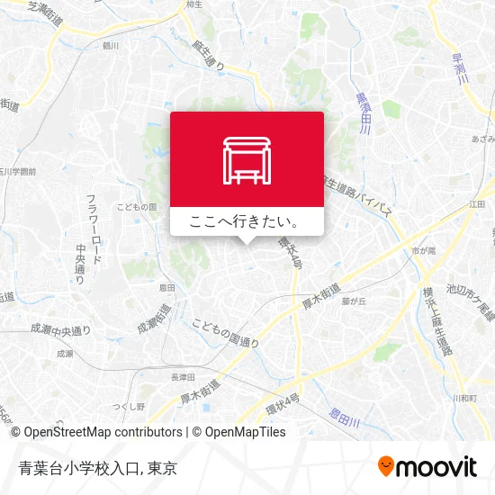 青葉台小学校入口地図