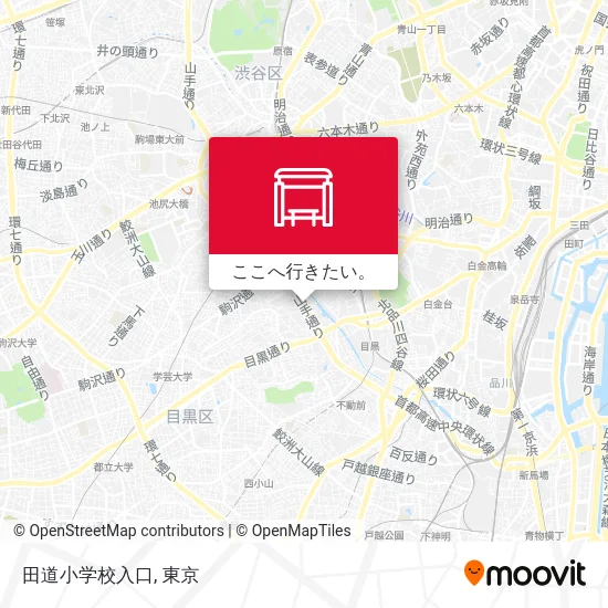 田道小学校入口地図