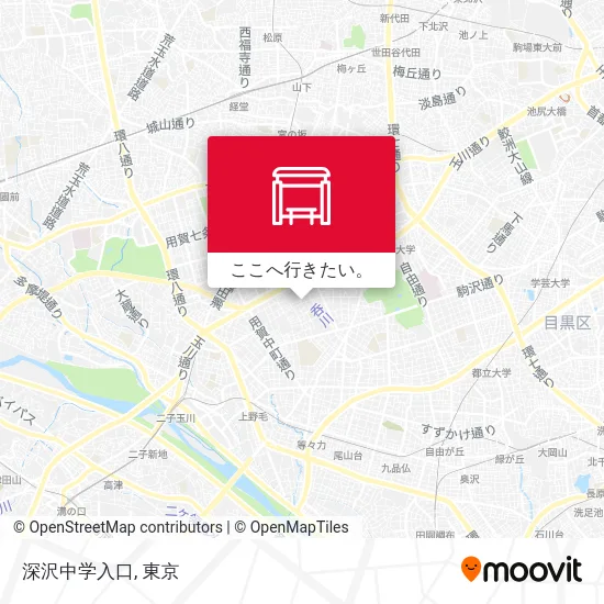 深沢中学入口地図