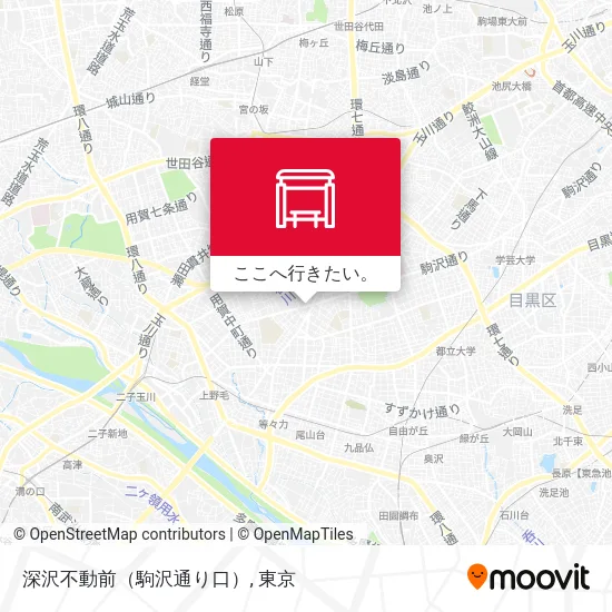 深沢不動前（駒沢通り口）地図