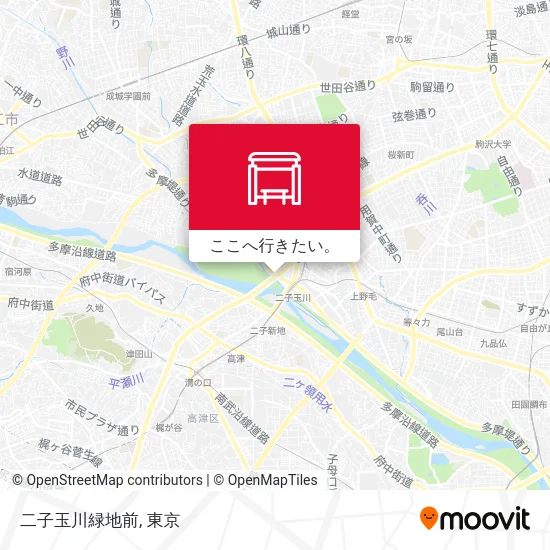 二子玉川緑地前地図