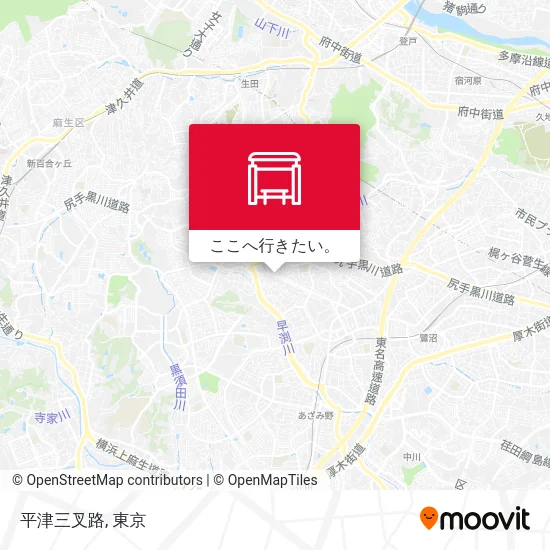 平津三叉路地図