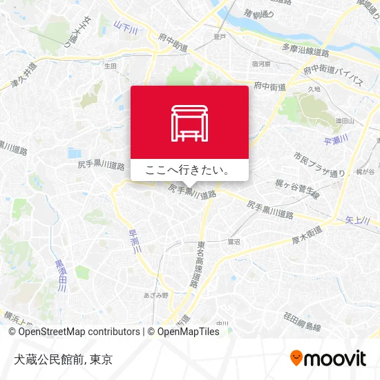 犬蔵公民館前地図