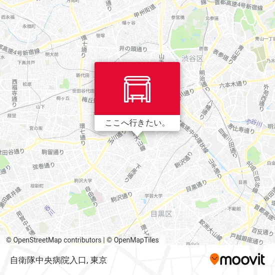 自衛隊中央病院入口地図