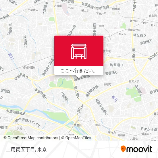 上用賀五丁目地図