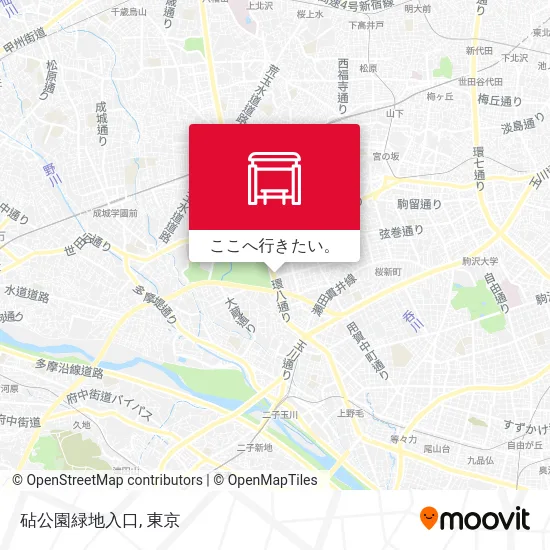 砧公園緑地入口地図