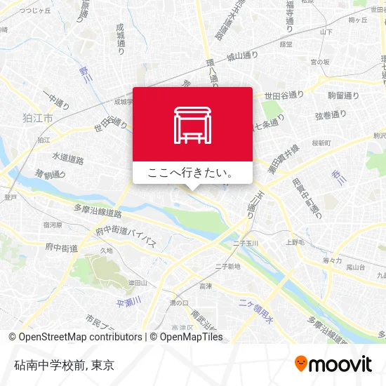 砧南中学校前地図