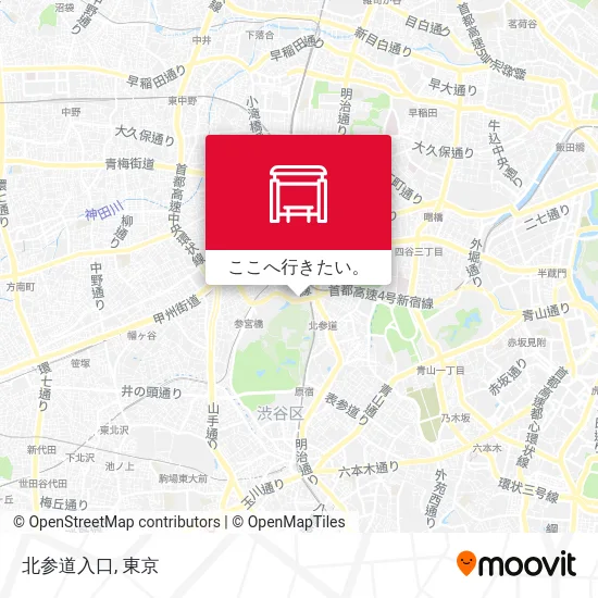 北参道入口地図