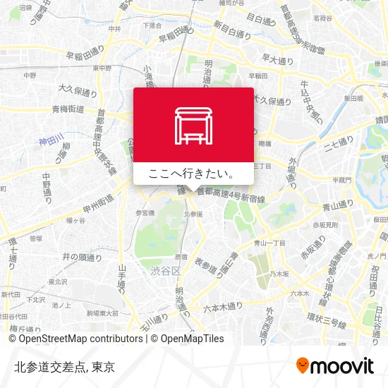 北参道交差点地図