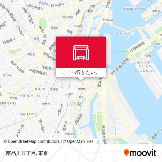 南品川五丁目地図