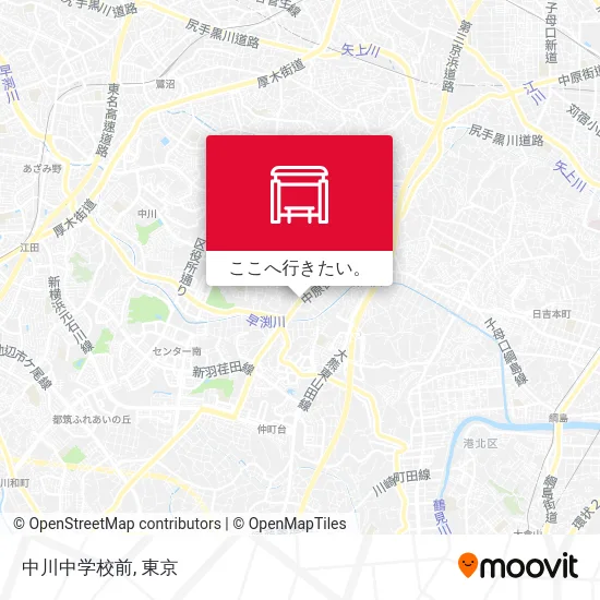 中川中学校前地図