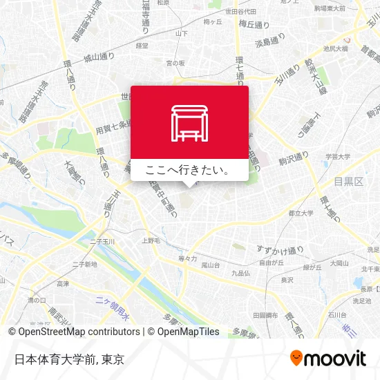 日本体育大学前地図