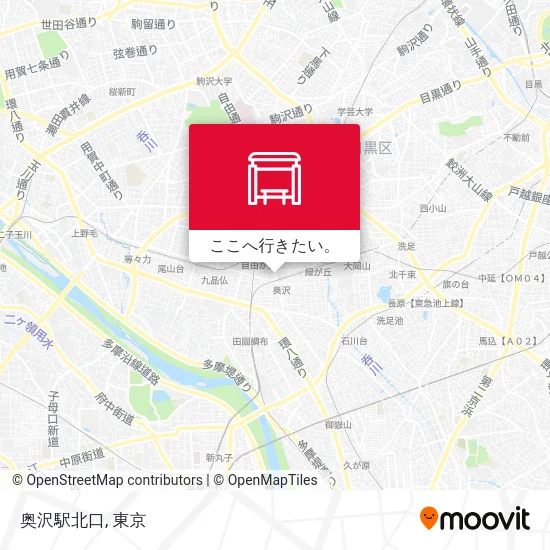 奥沢駅北口地図