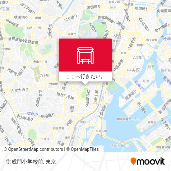 御成門小学校前地図