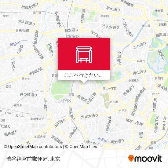 渋谷神宮前郵便局地図