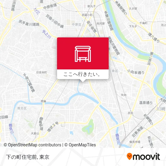 下の町住宅前地図
