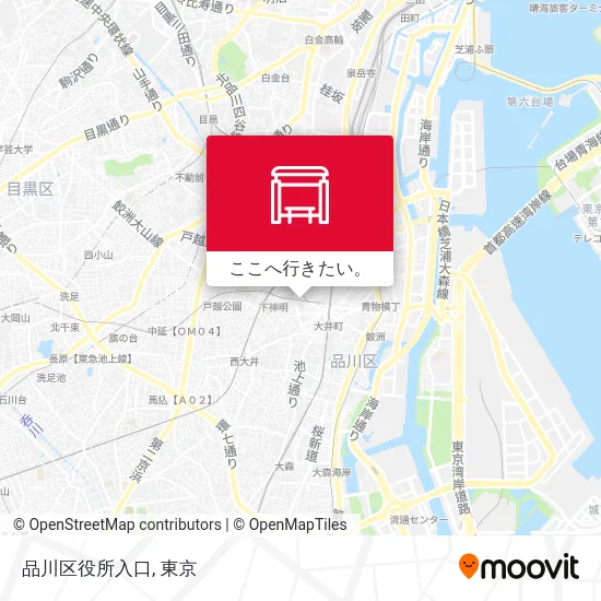 品川区役所入口地図