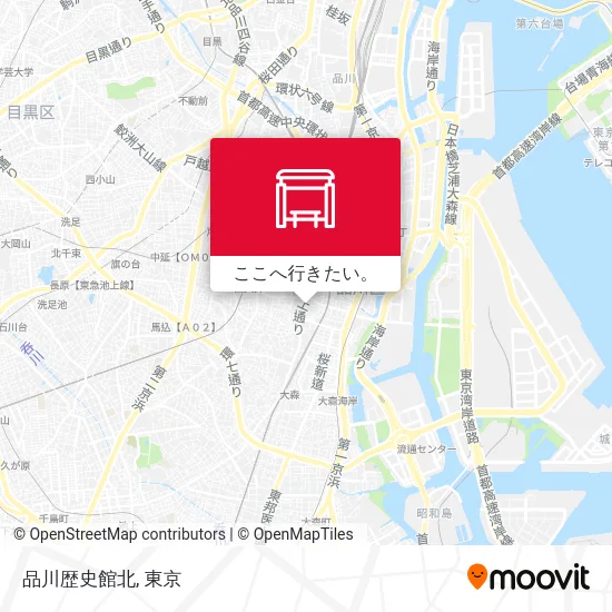 品川歴史館北地図